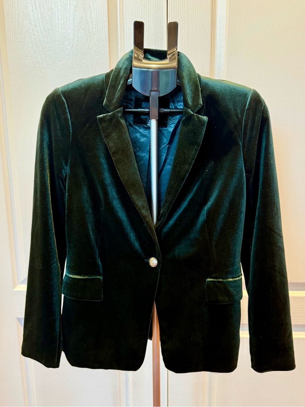 Jules & Leopold Dark Emerald Green Velvet Blazer Size S✨